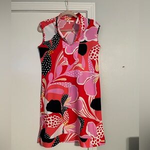 Jude Connally Vibrant Floral Mini Dress - Red and Pink